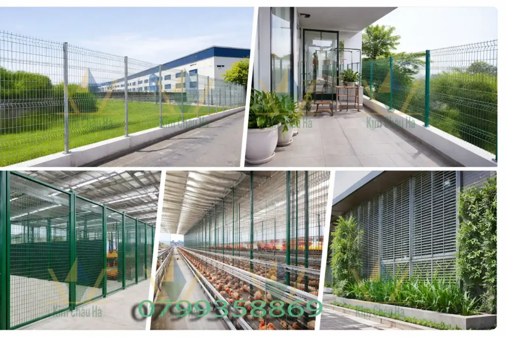 Lưới thép hàn chấn sóng ứng dụng làm hàng rào, lan can, vách ngăn và chuồng trại tại các công trình Đà Nẵng