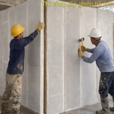 Thi Công lắp ghép Bê Tông Nhẹ
