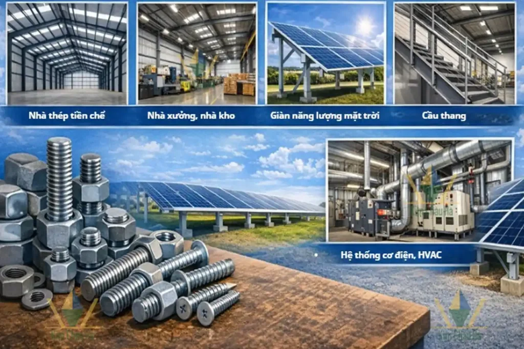 Ứng dụng bu lông & ốc vít trong công trình xây dựng tại Đà Nẵng