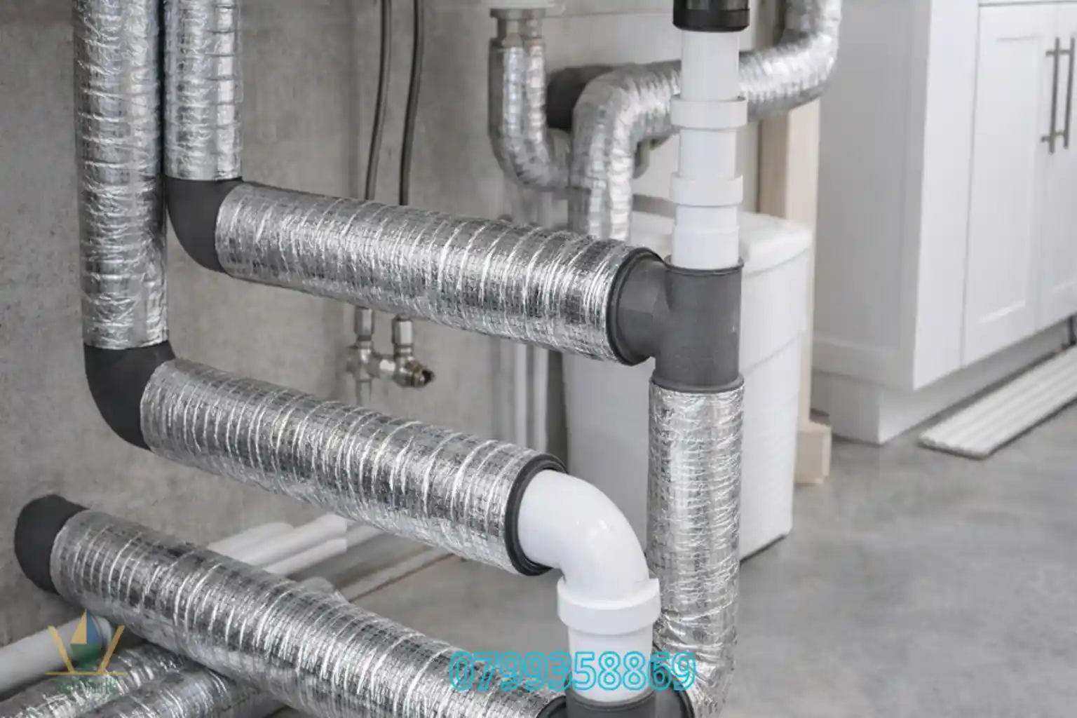Ứng dụng ống bảo ôn Thermobreak bọc cách âm cho hệ thống ống dẫn và thoát nước trong nhà ở