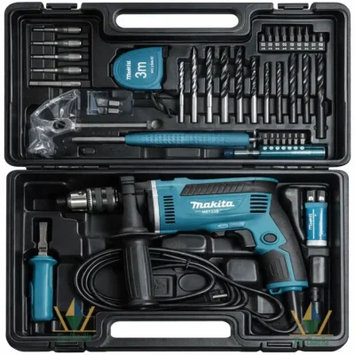 Bộ máy khoan Makita M8103KX2B chính hãng kèm phụ kiện đầy đủ trong hộp nhựa cứng tại Đà Nẵng