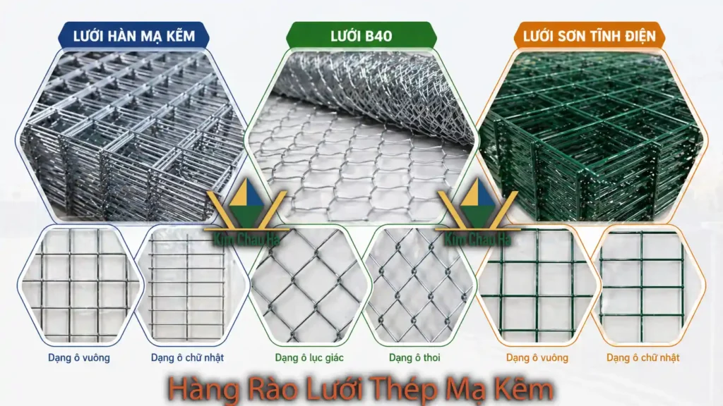 Phân loại lưới hàn mạ kẽm dùng cho hàng rào tại Quy Nhơn, độ bền cao, chống gỉ, phù hợp nhà xưởng và khu dân cư.