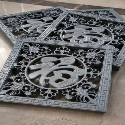 Tấm trang trí CNC chữ Phúc tại Đà Nẵng với hoa văn cắt kim loại tinh xảo