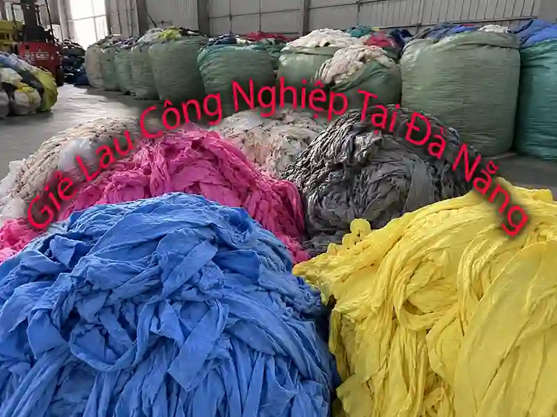 Giẻ lau công nghiệp tại Đà Nẵng Giẻ lau công nghiệp nhiều màu được phân loại tại Đà Nẵng