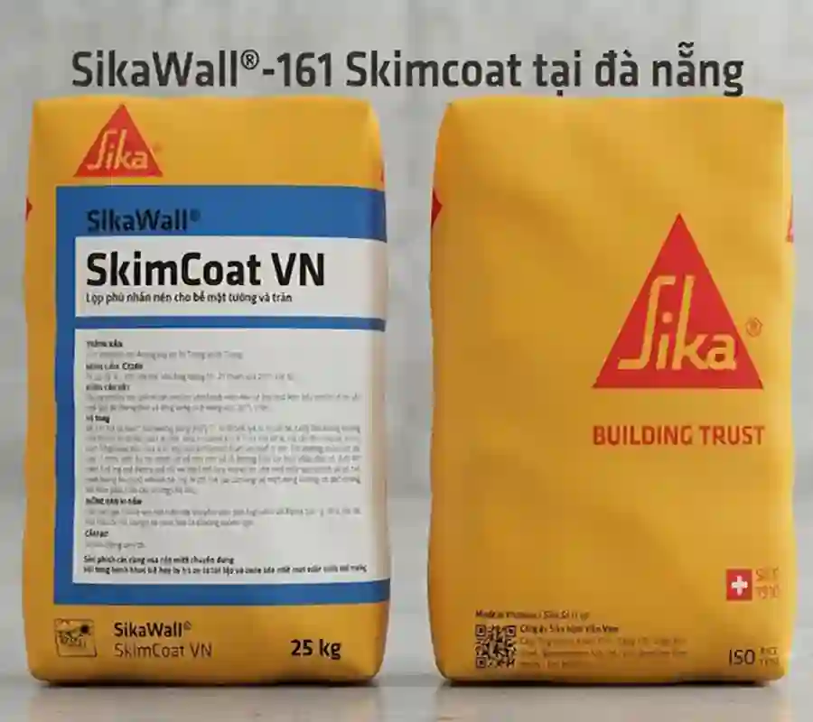 SikaWall-161 Skimcoat chính hãng ứng dụng bả tường mịn tại Đà Nẵng